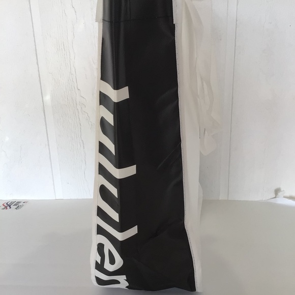 LULULEMON LARGE REUSABLE BLACK AND WHITE TOTE BAG - Picture 8 of 10